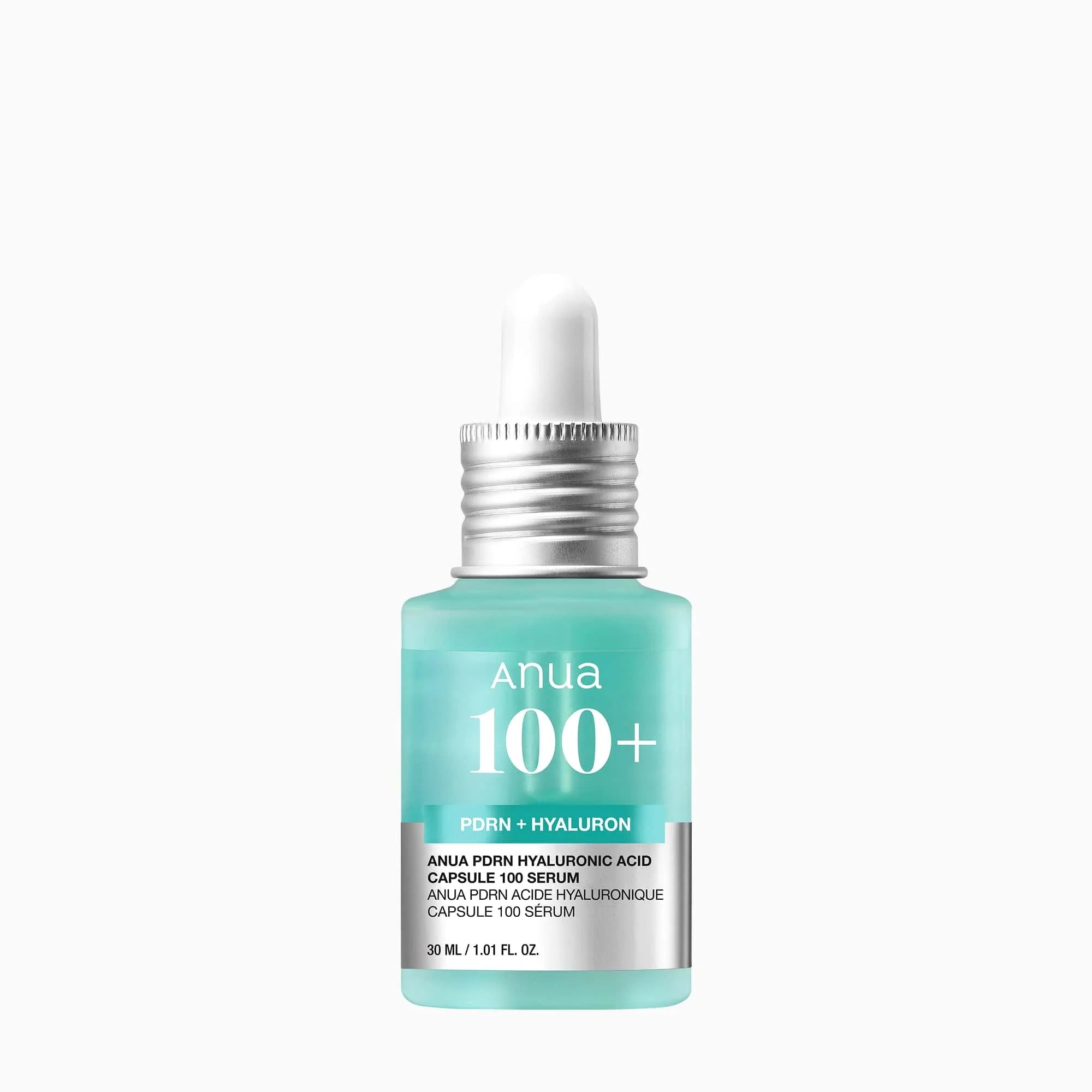Korean ANUA 100 PDRN Essence Hyaluronic Acid Capsule Serum Blue Radiant Face Serum,Lightweight Deep Hydration Skincare Products