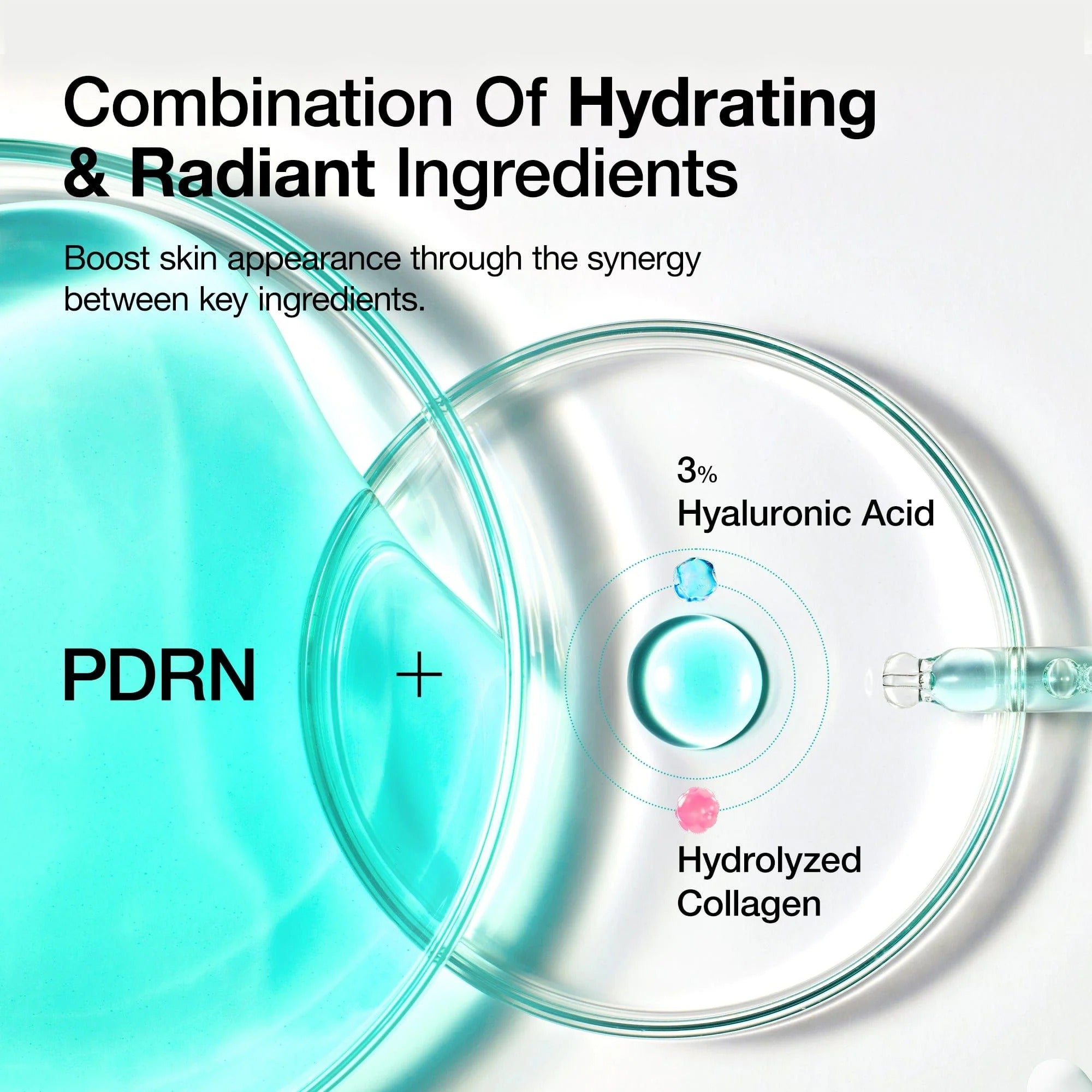 Korean ANUA 100 PDRN Essence Hyaluronic Acid Capsule Serum Blue Radiant Face Serum,Lightweight Deep Hydration Skincare Products