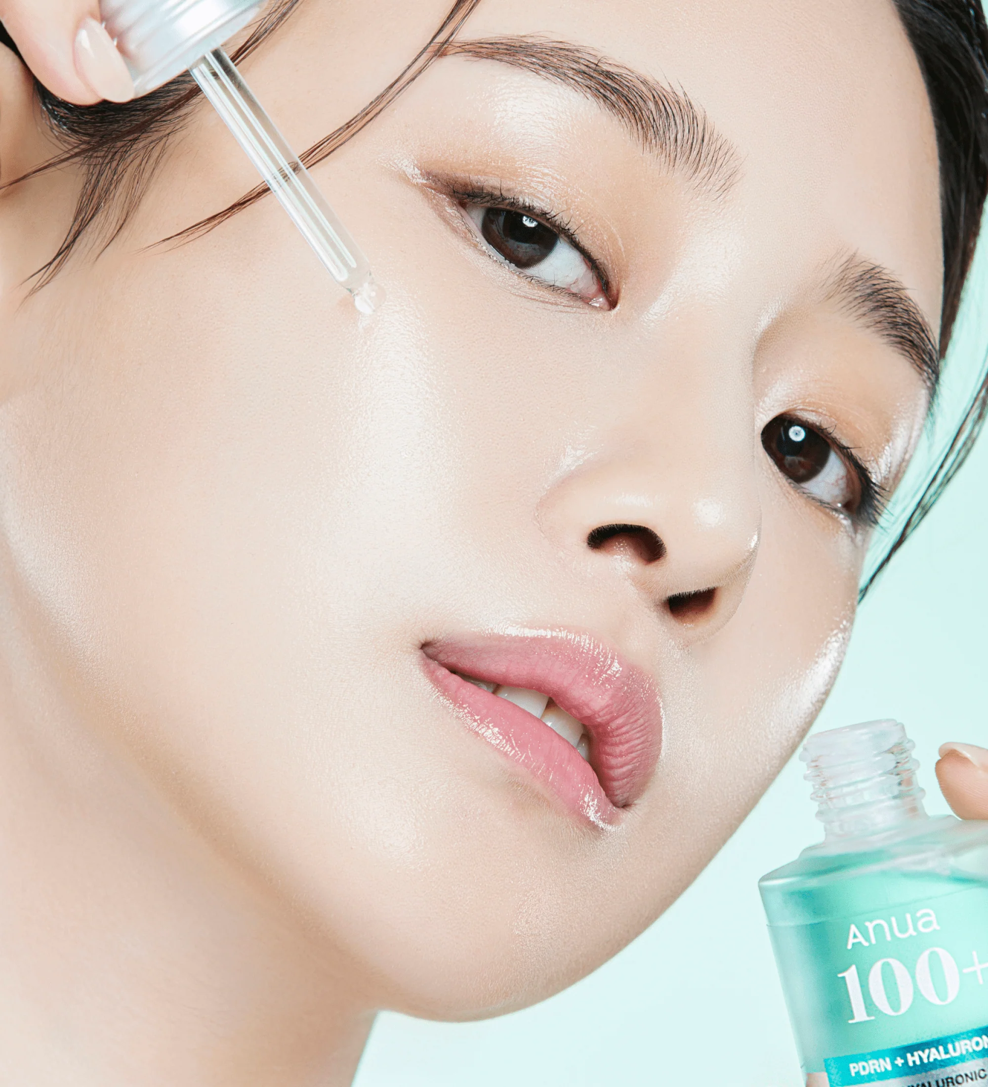 Korean ANUA 100 PDRN Essence Hyaluronic Acid Capsule Serum Blue Radiant Face Serum,Lightweight Deep Hydration Skincare Products