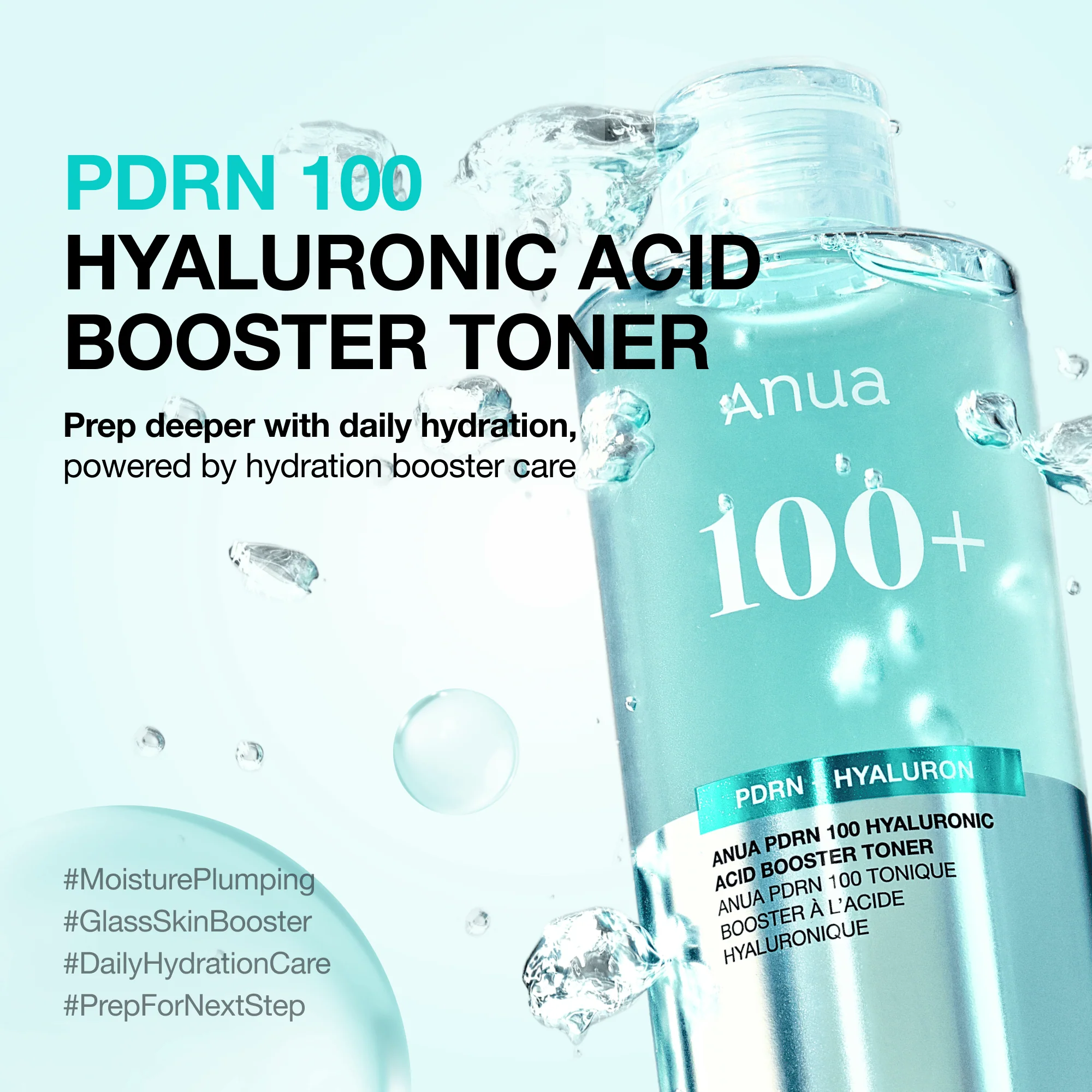 Korean ANUA 100 PDRN Essence Hyaluronic Acid Capsule Serum Blue Radiant Face Serum,Lightweight Deep Hydration Skincare Products
